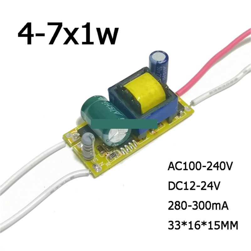قطعتان من محول طاقة LED ثابت التيار 280mA 300mA محول عزل من 12 إلى 18x1w - Image 4